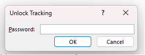Unlock tracking password prompt in Word